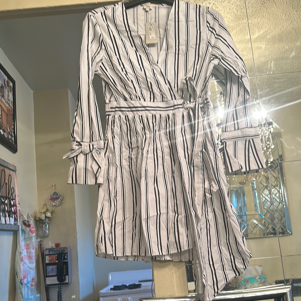 Striped Wrap Dress